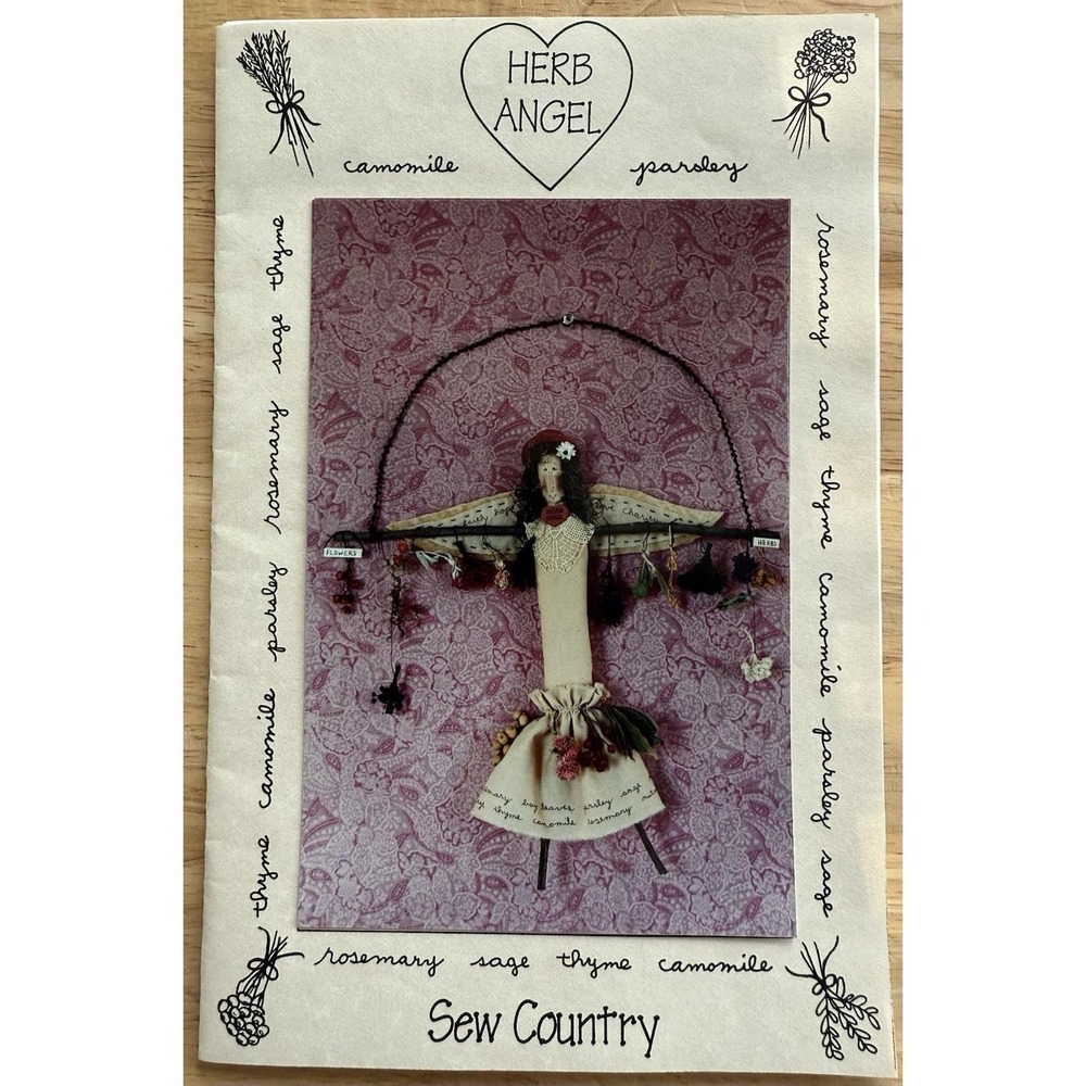 VTG Sew Country Herb‎ Angel #1 Sewing Craft Pattern Home Decor 1995